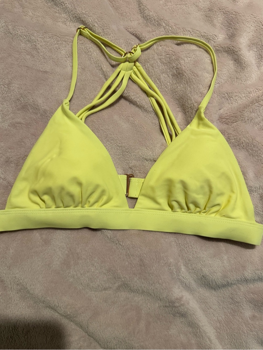 Ardene Yellow Strappy Triangle Bikini Top